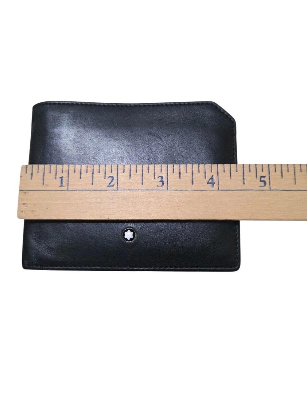 Montblanc Meisterstuk Bifold Wallet Card Case Black Italian Leather Luxury U1 - Picture 7 of 10